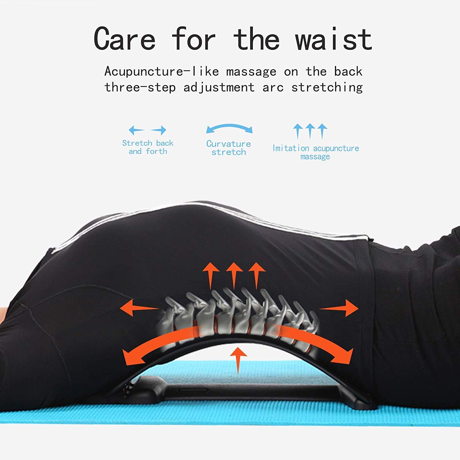 VazzLox Back Pain Relief Product Back Stretcher, Spinal Curve Back