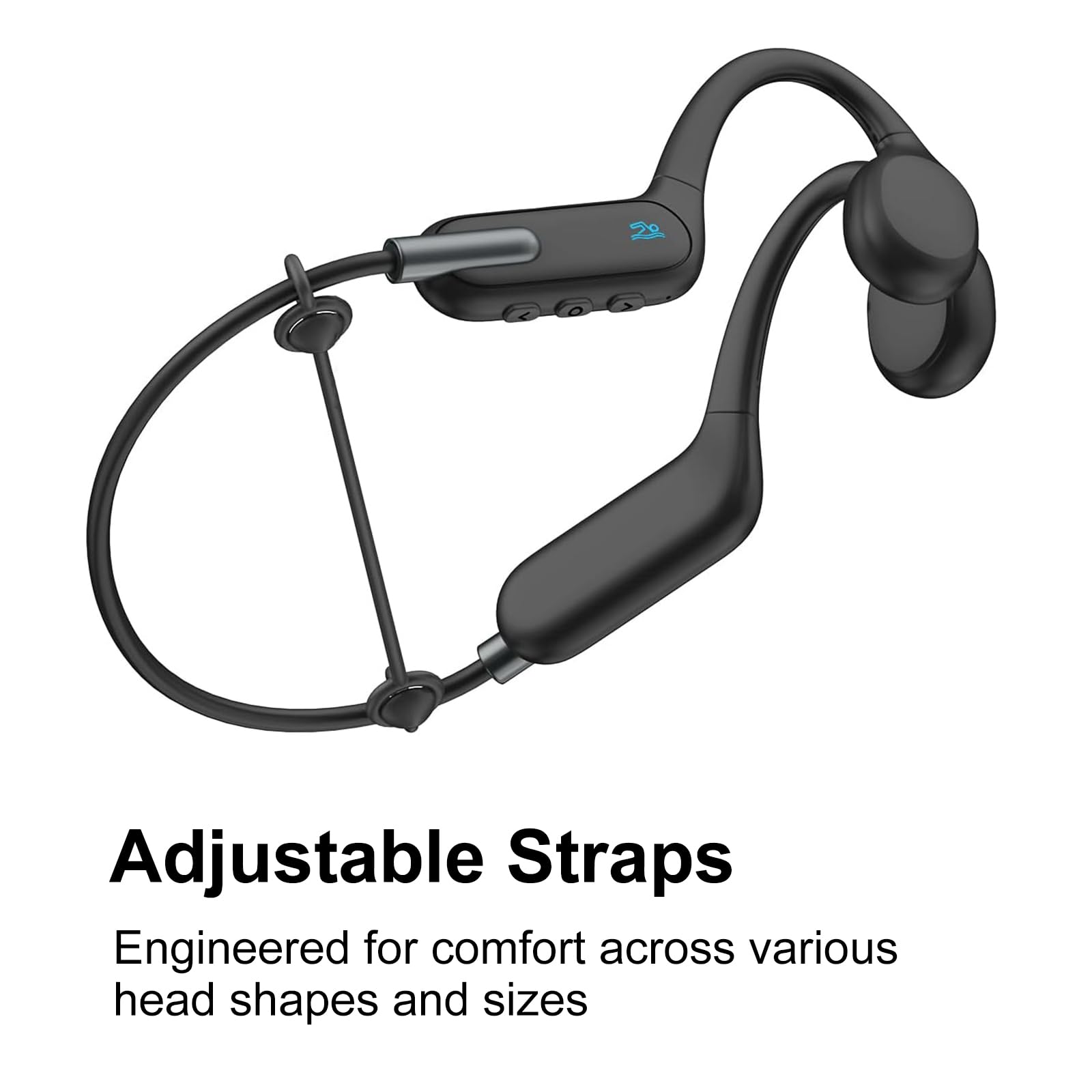HIFI WALKER Auriculares Natacion Sumergibles, MP3 Acuaticos para Natacion IPX8 Resistente al Agua, Reproductor de música 32G, Bluetooth 5.3 Auriculares Sport de conducción ósea para Correr, Nadar