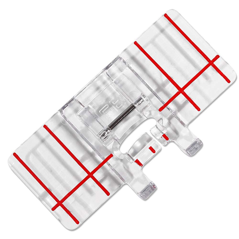Dreamstitch Red Snap On Border Guide Presser Foot (Parallel Stitch Foot) For Janome, Elna Sewing Machine