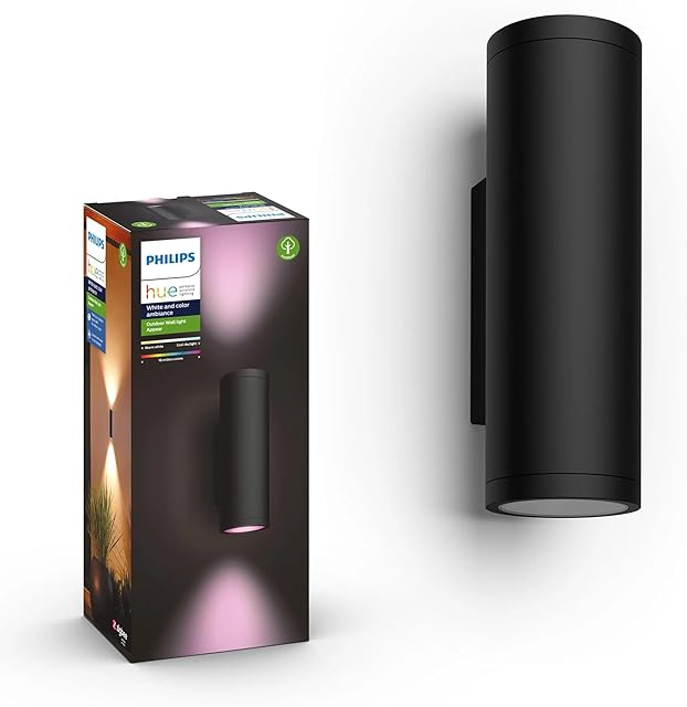 Philips Hue Appear White and color ambiance Zewnętrzna lampa ścienna LED, kinkiet, 16 mln kolorów, możliwość przyciemniania, sterowanie aplikacją