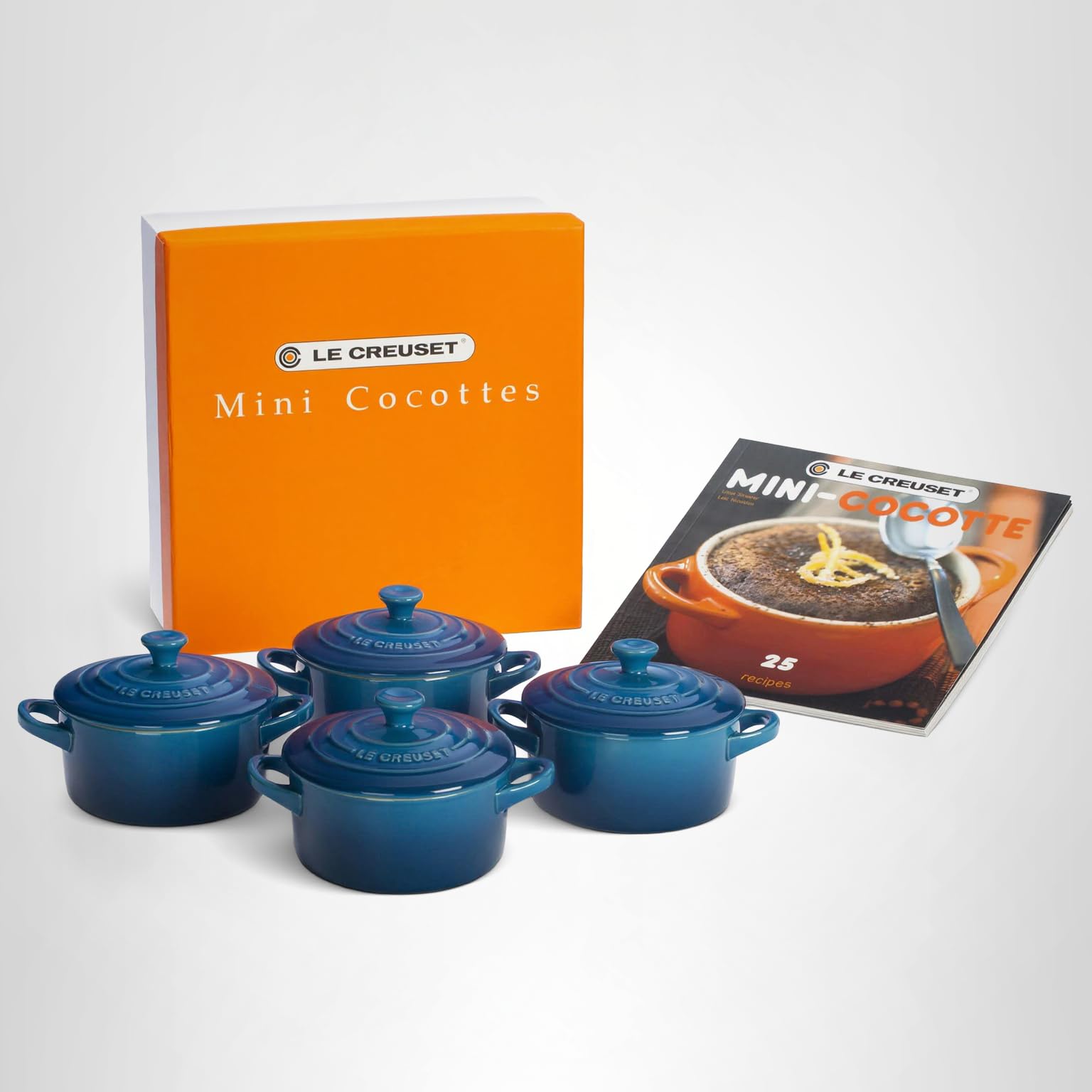 Amazon.com: Le Creuset Stoneware Set of 4 Mini Cocottes with