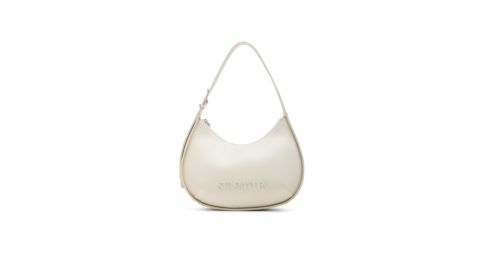 hobo-hobo123！♡ Amazon.com: Steve Madden Quincyy Hobo with Logo Plate, White