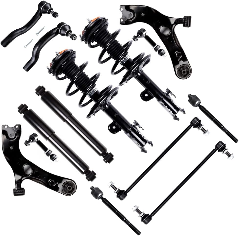Struts Shock suspension kit for 2006 2007 2008 2009 2010 2011 2012 for Toyota RAV4 Complete Struts Assembly Control Arm and Ball Joint Assembly shock absorber kit 14 Pcs