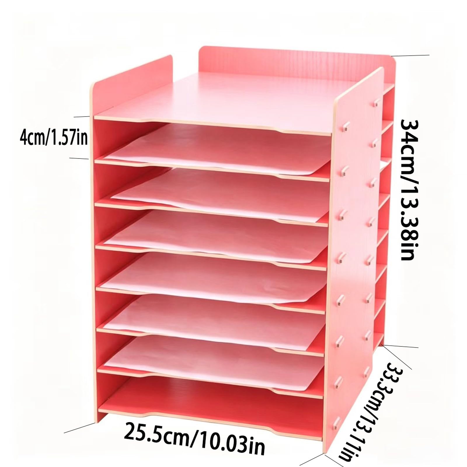 Organizzatore di Documenti da Scrivania di Alta qualità, Porta Fogli A4 Verticale da 3 a 15 Scomparti, Robusto Supporto per Documenti per Casa e Ufficio(8-A)
