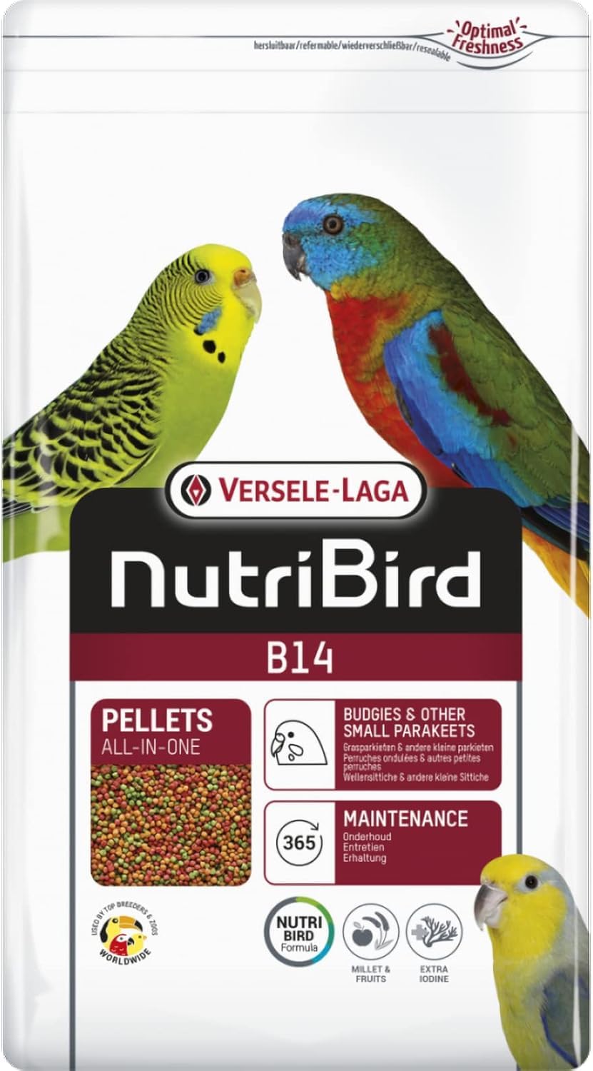 Versele-Laga NutriBird B14 | Podwójne opakowanie | 2 x 800 g | Karma pielęgnacyjna dla papużek falistych i innych małych papug, wspomagająca florę jelitową, zbilansowana karma