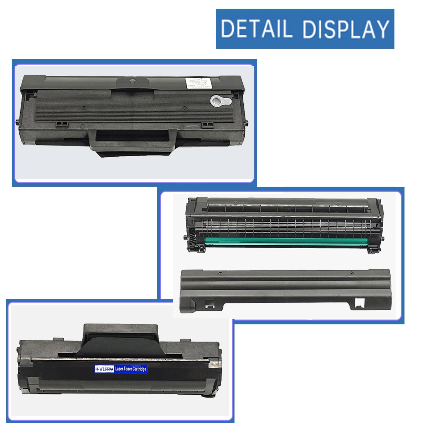 W1660A Cartuccia di Toner Nero Compatibile 166A per HP con Chip