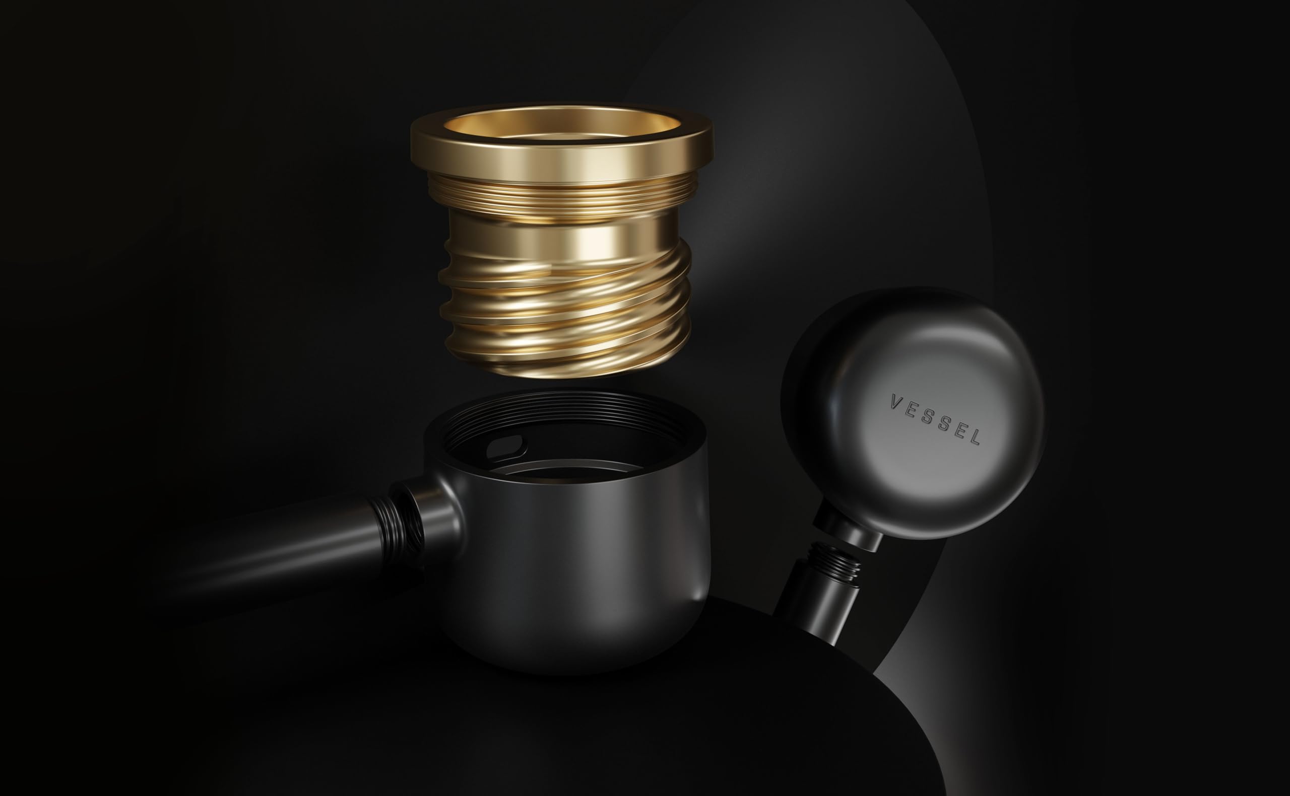 Vessel Pur fajka premium z podwójną wkładką Helix | pojemność 1 g – 3-częściowy | łatwe czyszczenie | fajka do palenia | używanie wyrobów tytoniowych (czarny)