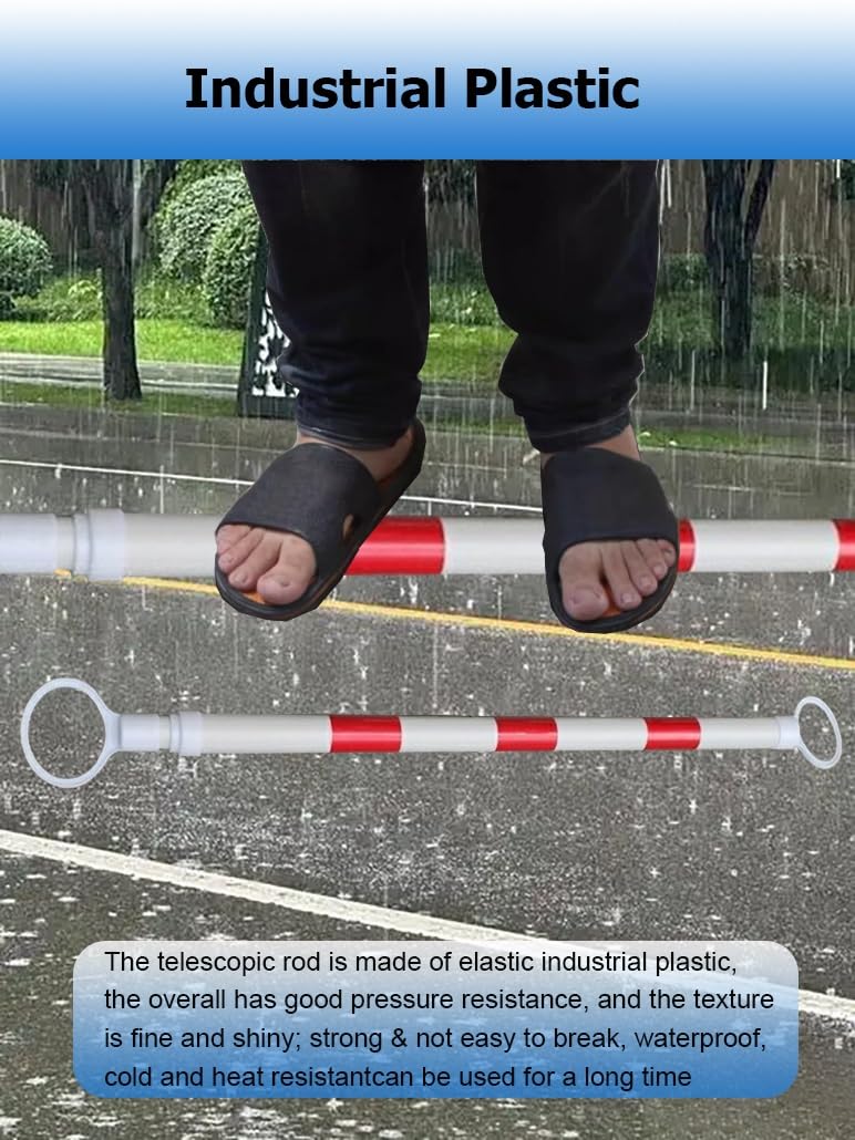 Barrera de Conos de tráfico expandible (Paquete de 8), Cinta de Seguridad retráctil Ajustable de 1,6 m a 3 m para estacionamientos, Control de tráfico Reflectante, Equipo de Seguridad para e