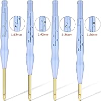 Vista 5 de WILLBOND Kit de 17 Piezas de Aguja Perforadora Herramienta de Aguja Perforadora Ajustable Incluye Mango de Madera Bolígrafo de Bordado Tela Agujas