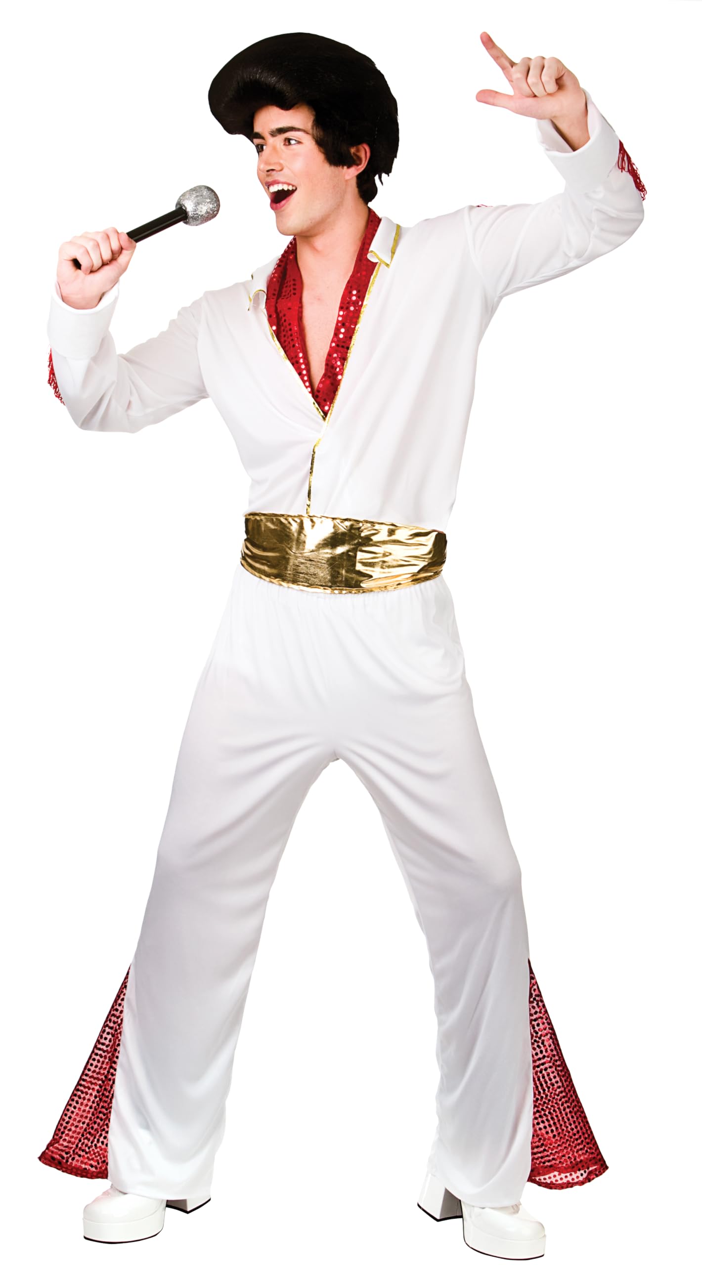 Wicked Costumes dult Mens King of Rock n' Roll Fancy Dress Costume