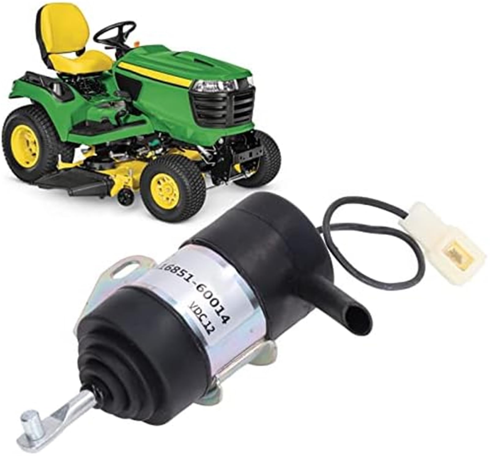 Solenoide de combustible de la máquina Solenoide de parada de apagado de combustible 16851 60014 de repuesto, para Kubota BX2230D RTV900R RTV900T B7410D BX1500D BX1800D