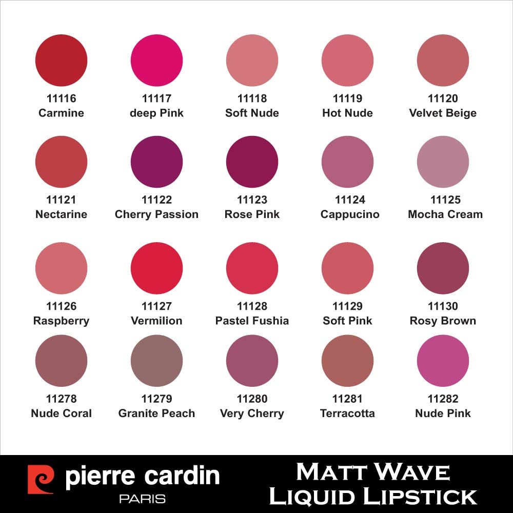 Pierre Cardin Matt Wave Liquid Lipstick - Mat Likit Ruj - Rosy Brown 1 Paket (1 x 150 g)