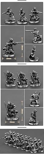 Miniatura 2 de Modelo Samurai de aleación, juguete antiguo modelo de mini guerrero, juegos de mesa de estilo japonés y decoración de ajedrez manual militar, muñeca