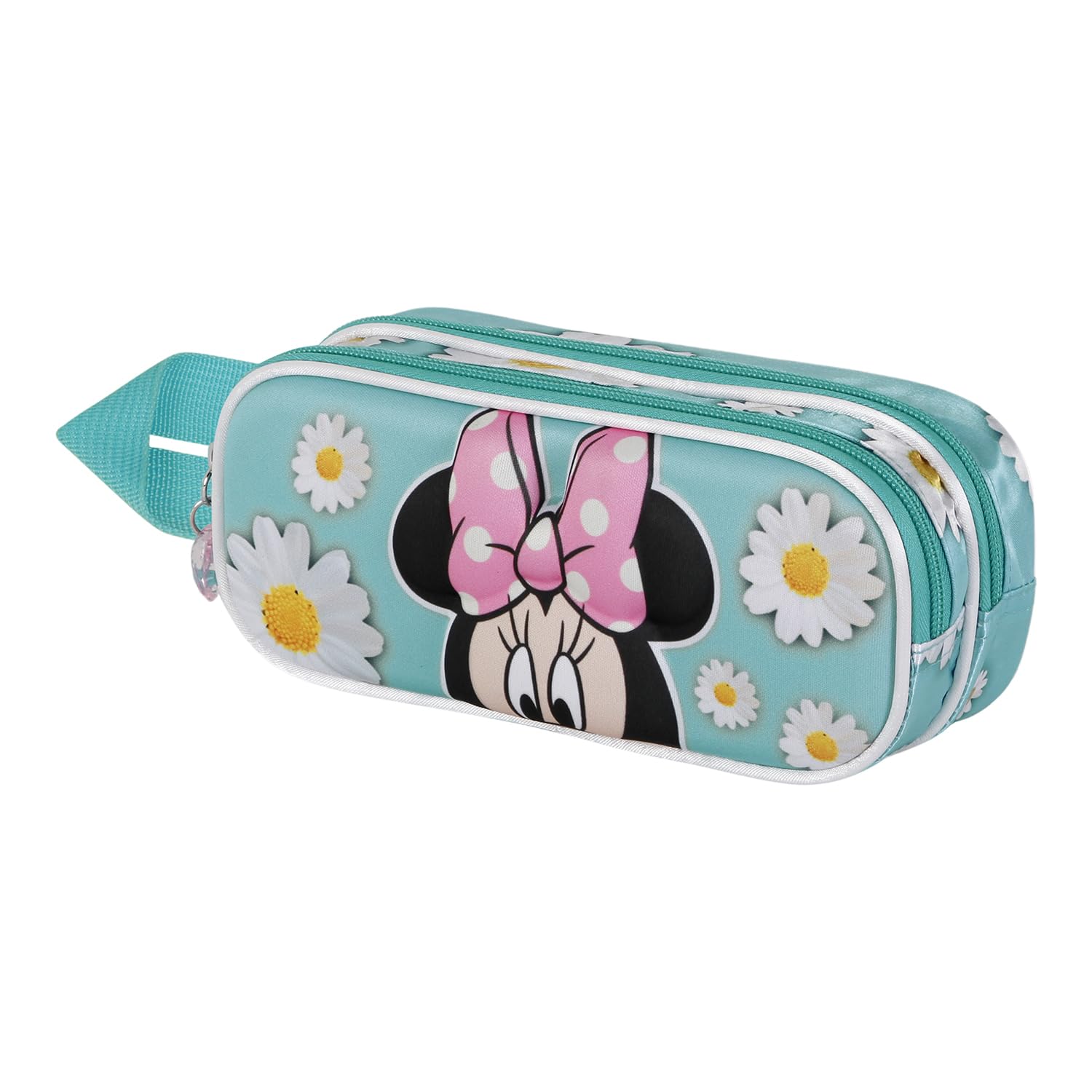 Disney Minnie Mouse Spring-3D Double Pencil Case, Blue, 22 x 9.5 cm
