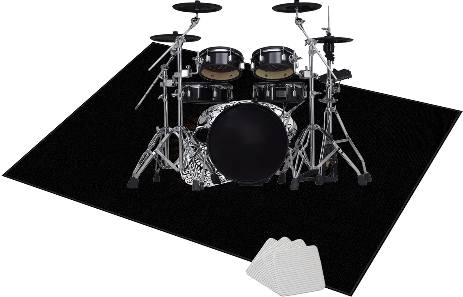 230 x 200 cm Dywaniki akustyczne | Mata z baterią elektroniczną | Mata dźwiękoszczelna antypoślizgowa | Mata bębnowa do bębna bębna bębna akustycznego bębna i innych instrumentów muzycznych