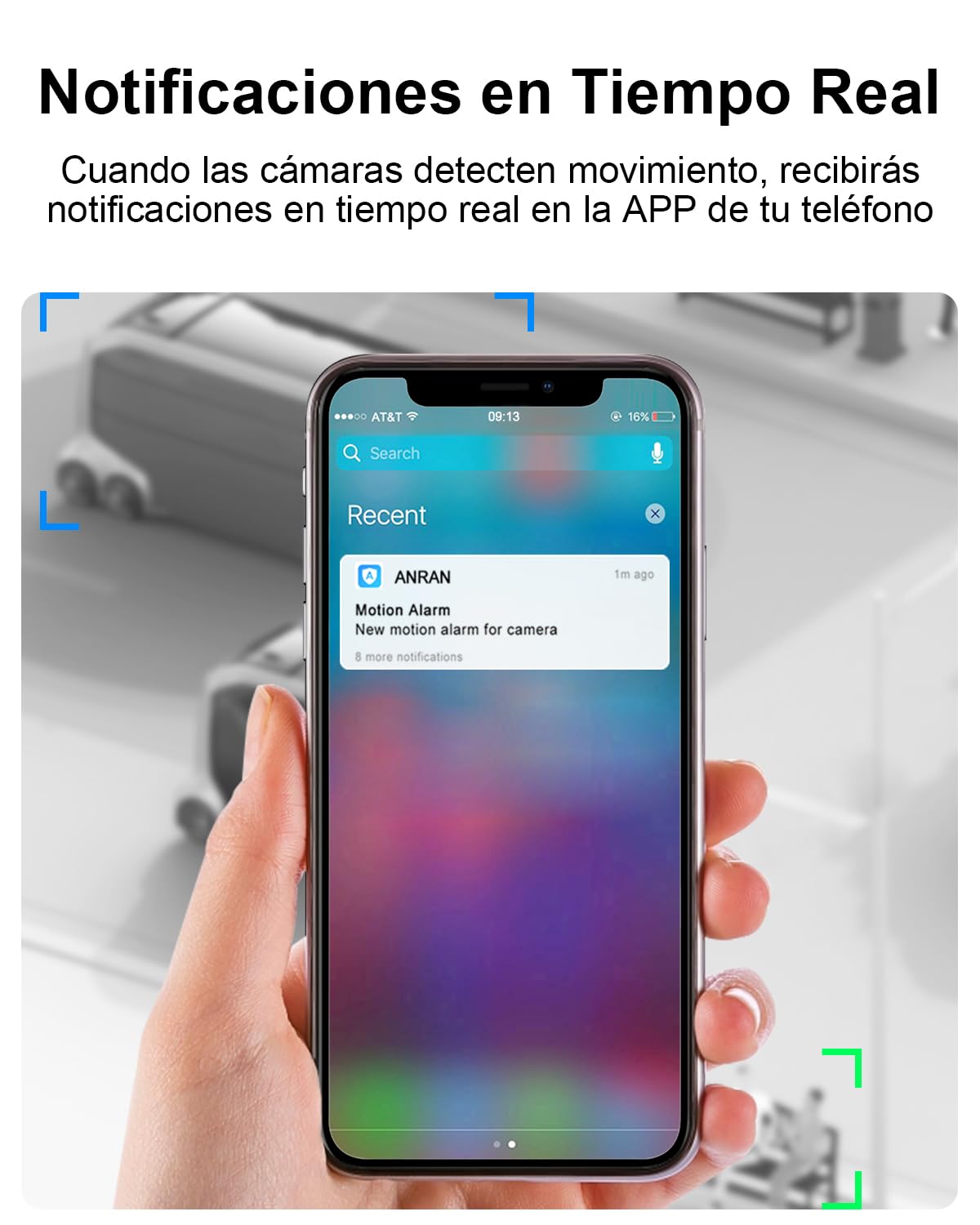 ANRAN 5MP Camara Vigilancia WiFi Exterior sin Cables | 3K Seguridad Inalámbrica, Batería Recargable, 2.4GHz WiFi, Visión Nocturna en Color, Audio Bidireccional