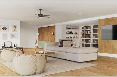 Miniatura 2 de Progress Lighting Harranvale Collection - Ventilador de 5 aspas con luz LED, 54 pulgadas, color negro