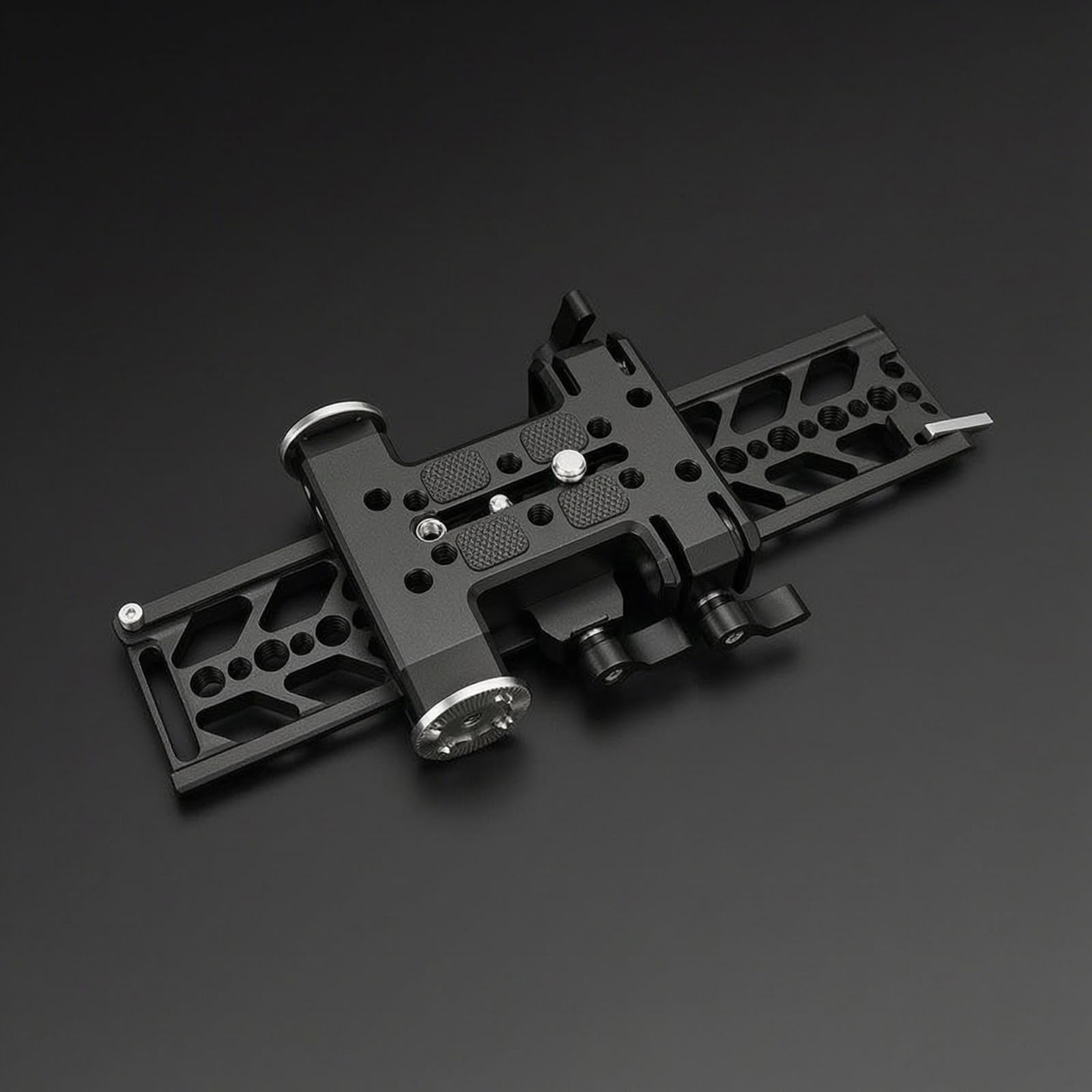 Base di Montaggio Fotocamera Piastra a Coda di Rondine 254cm con Sgancio Rapido Morsetto Doppi Barre 15mm Interasse 60mm Lega di Alluminio Acciaio