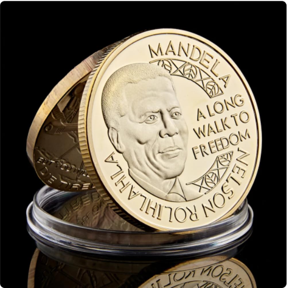 Rezajduie Gold/Silver Commemorative Coin 1993 Honored With The Nobel Peace Prize South Africa President Nelson Mandela Plated Coin