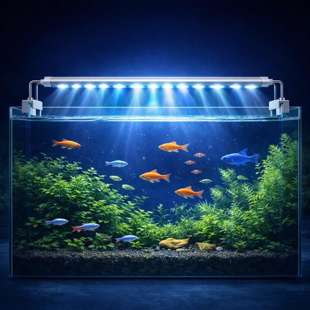 VAYINATO 400 Series 18W Aquarium LED Light Blue & White – Fish Tank Light with Extendable Bracket for 35–45 CM Tanks | Energy Saving Full Spectrum Lighting | Aluminium Body Freshwater Aquarium Lamp-image-38