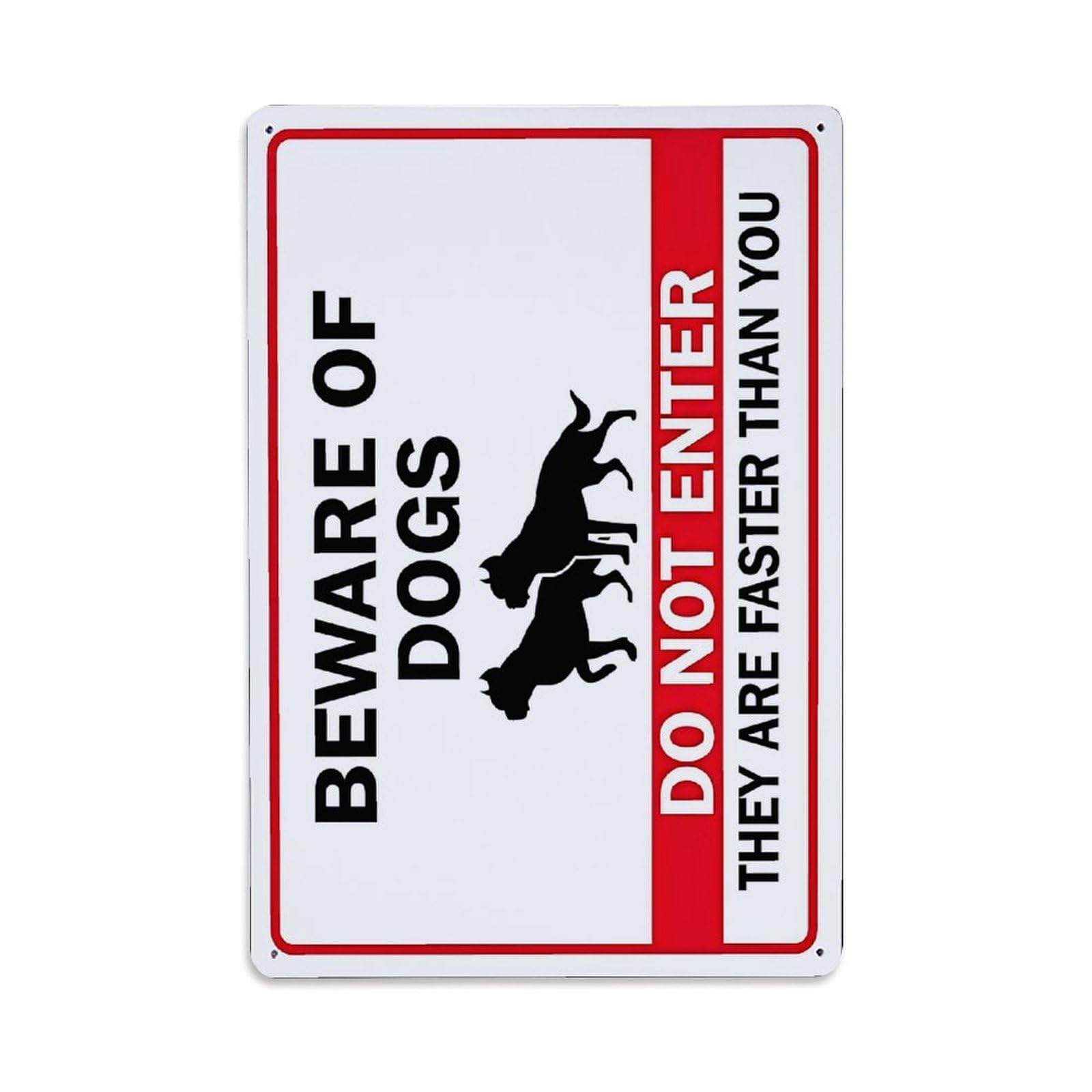 Ldfuieksufg Style Beware Of Dogs Funny Warning Safety Poster Vintage Aluminium Metal Sign, Retro Wall Decor For Home, Bar, Garage & Farmhouse 30X20cm
