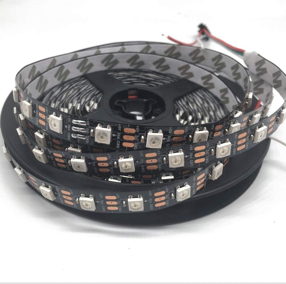 protium Dream Color Pixel Light Strip, Black PCB, WS2812B, Each LED Have Built in IC, 5V, IP20 Non-Waterproof, 60 LED/m (5-Meter)