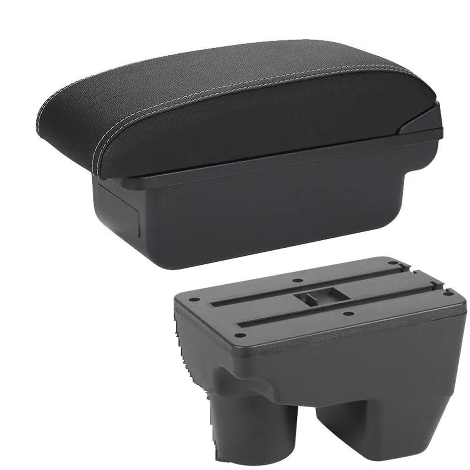 NOHEEU Car Accessories Armrest Box For Yaris For Elegant Storage 2021-2024 Retrofit Parts Interior(C3 Black white NO USB)