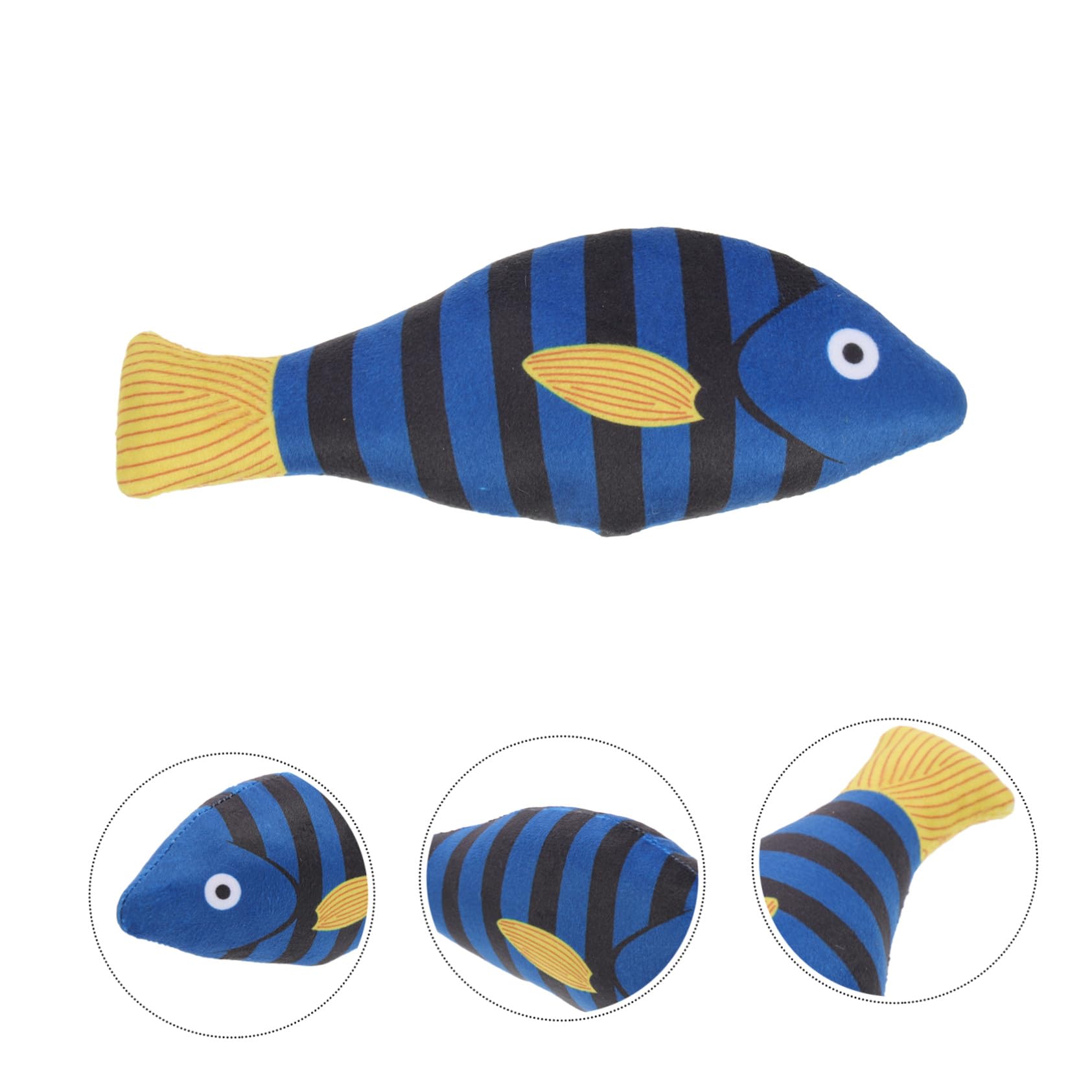 ifundom Jouet de Poisson à Mâcher pour Chat Herbe à Chat Naturelle Peluche Douce Taille Moyenne Intérieur Chatons Adultes