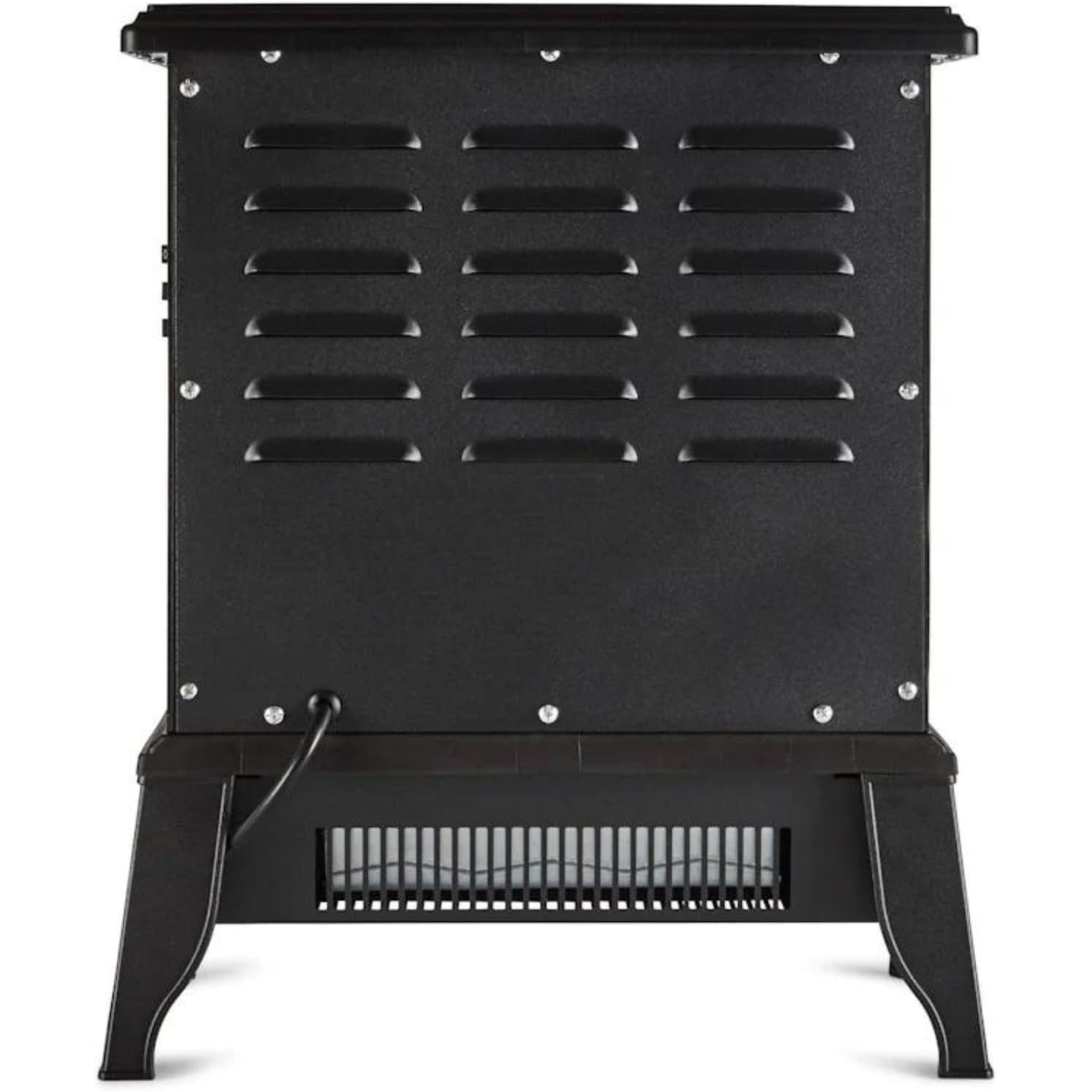 M.C.Haus Kominek elektryczny Wstaw niezależny grzejnik ścienny metalowy panel grzejny kolorowy pilot płomienia ze szkłem, 900 W/1800 W (127 cm, czarny)