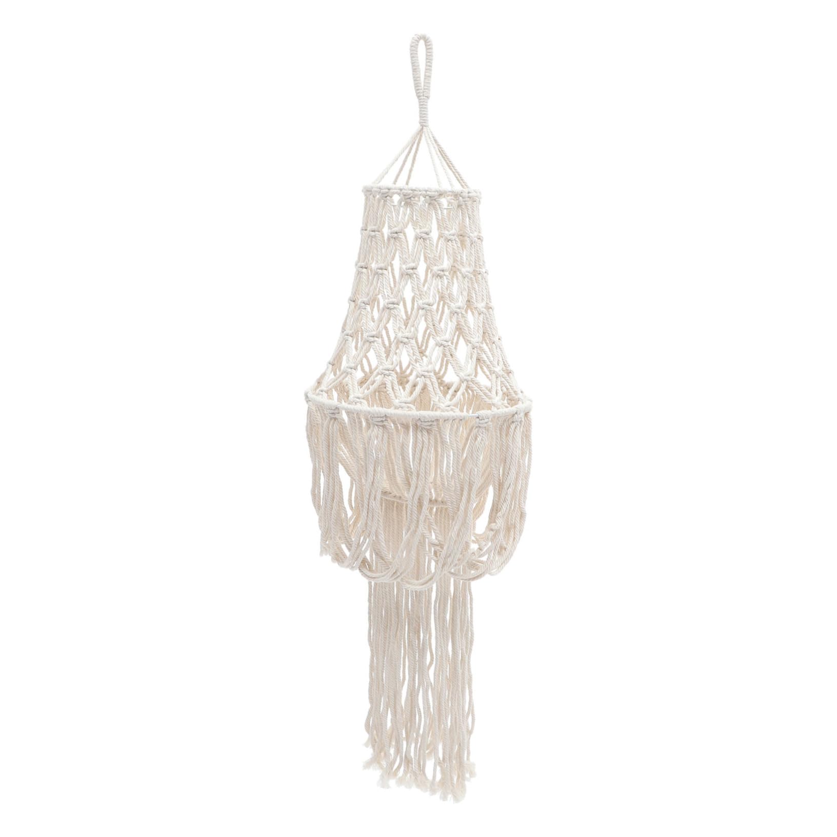 Pantalla de macramé con borlas PRETYZOOM para lámpara de techo boho