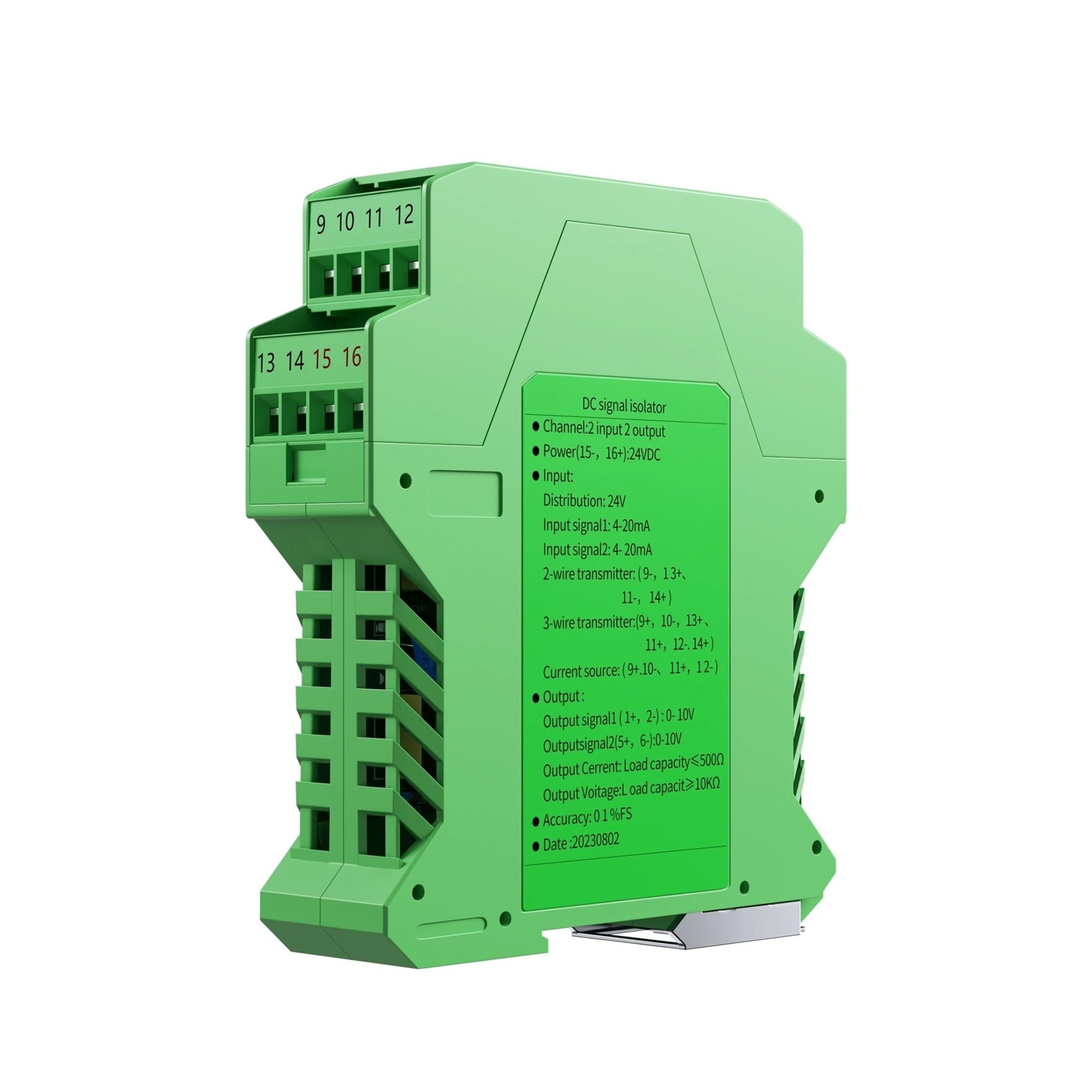 Isolateur de signal 4-20mA pour sécuriser les entrées de vos automates avec alimentation DC24V