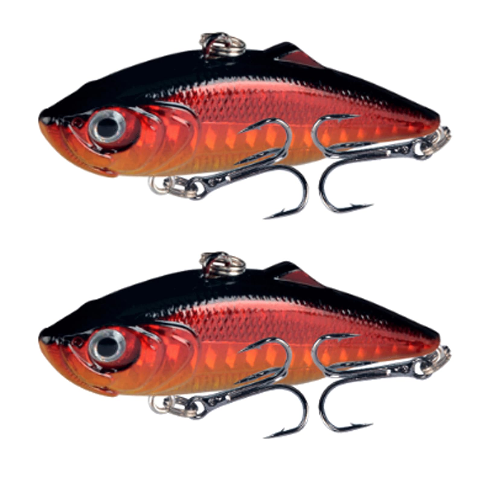IvyLoutish Fishing Lure Bait 2 Pcs Fishing Tackle Sinking VIB Fishing Baits 6cm 11g Crankbait Plastic Bionic Vibration Hard Bait All Depth Fishing Tackle