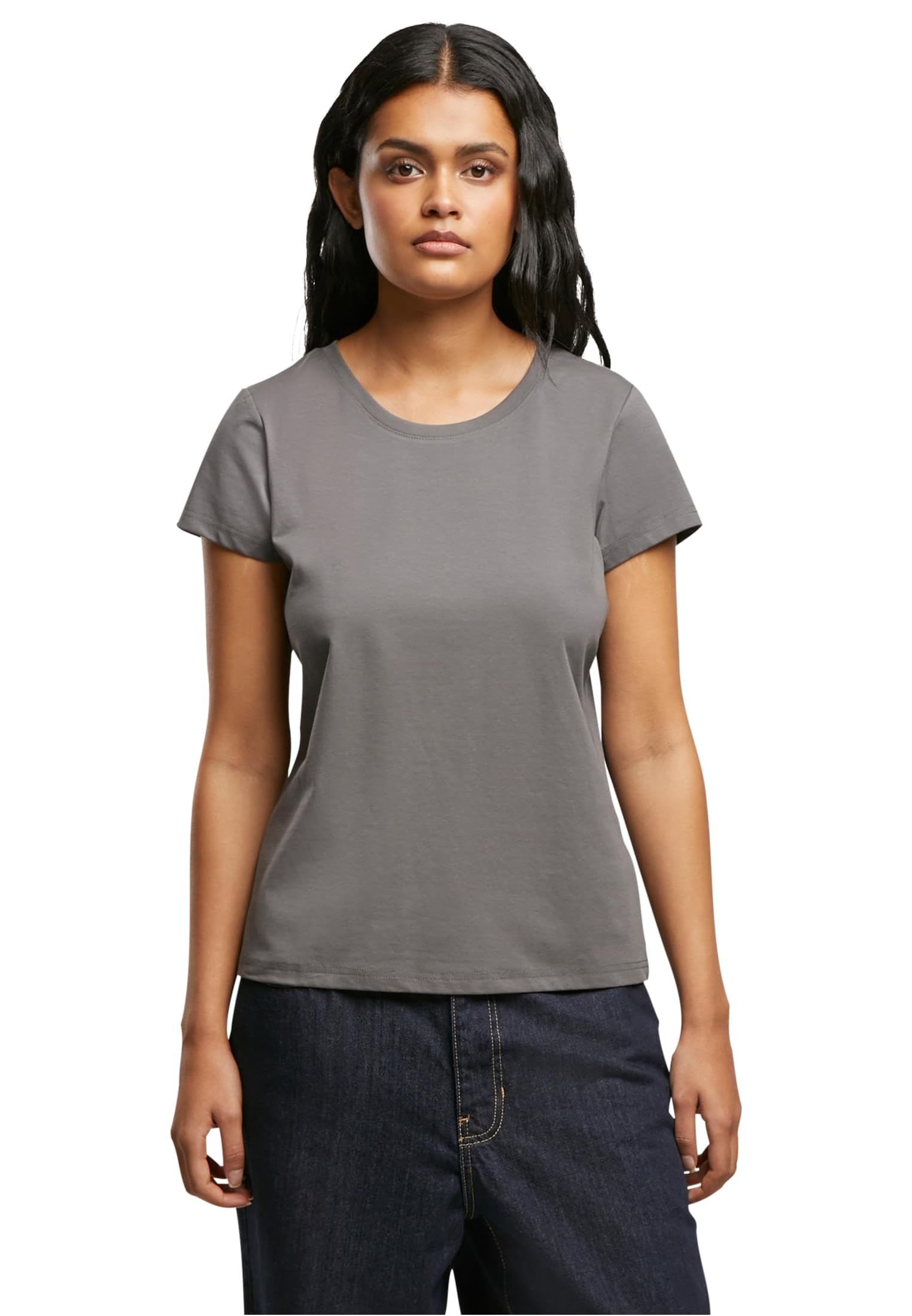Urban Classics Ladies Sorona Regular Tee, Magnet, M