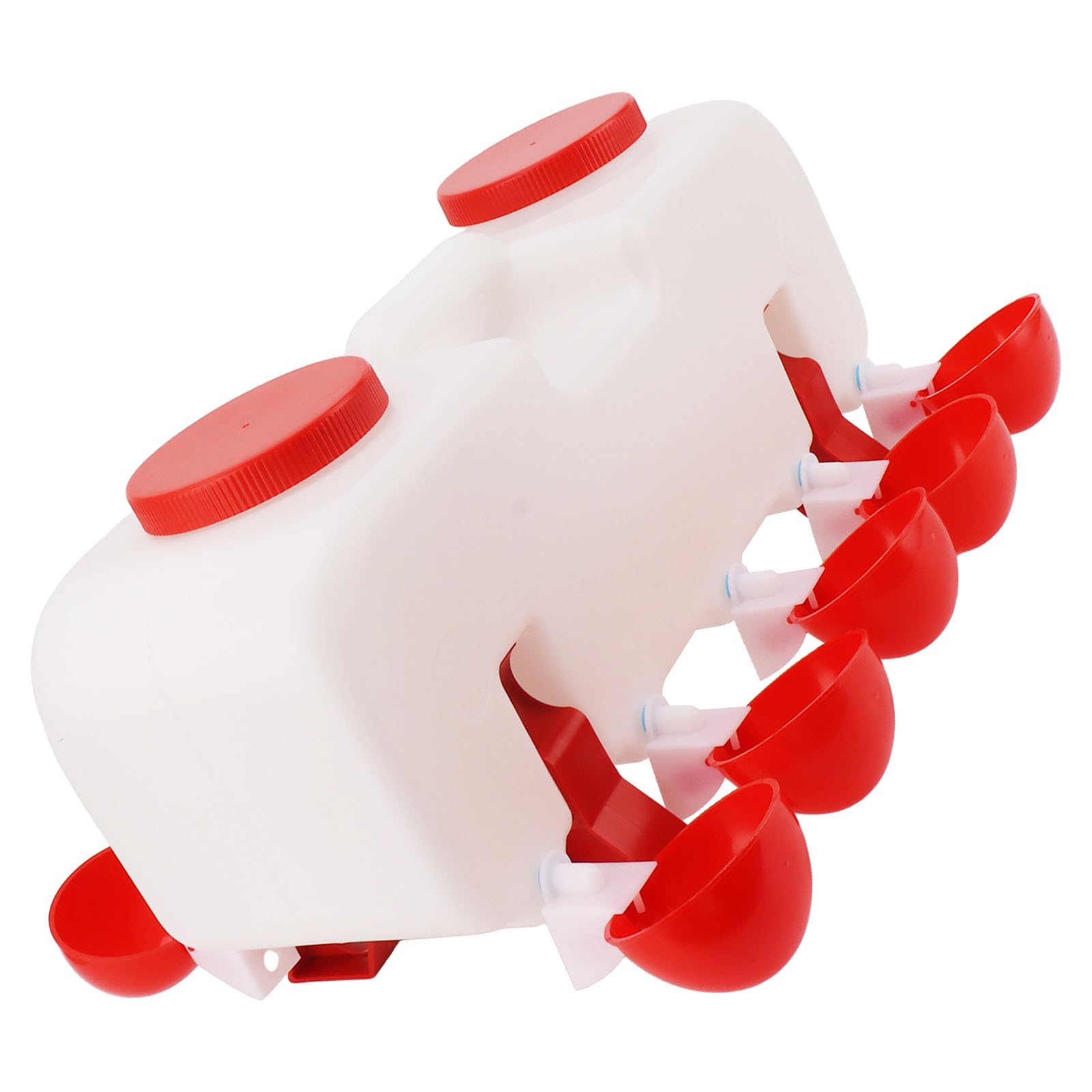 Bebedero Automático para Aves de Corral con 4 Dispensadores, 10 L de Capacidad, Semiautomático para Pollos, Patos y Gansos, Accesorios para Gallinero
