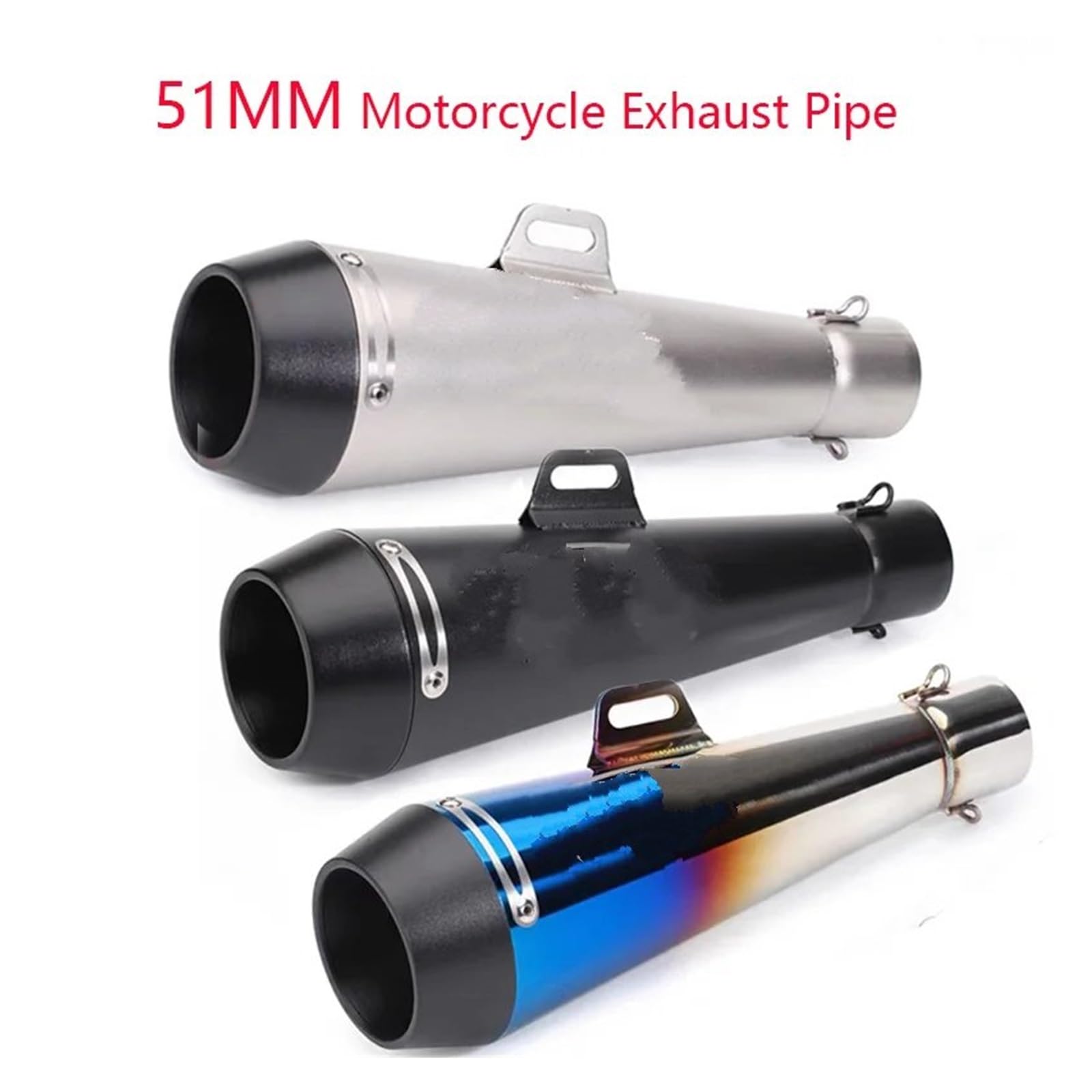 silencioso escape moto Para Suzuki Para GSXR750 Para GSXR600 2011-2021 | Para GSX-R600 51MM tubo de escape de motocicleta GP silenciador de olla motocicleta Slip on(Titanio)