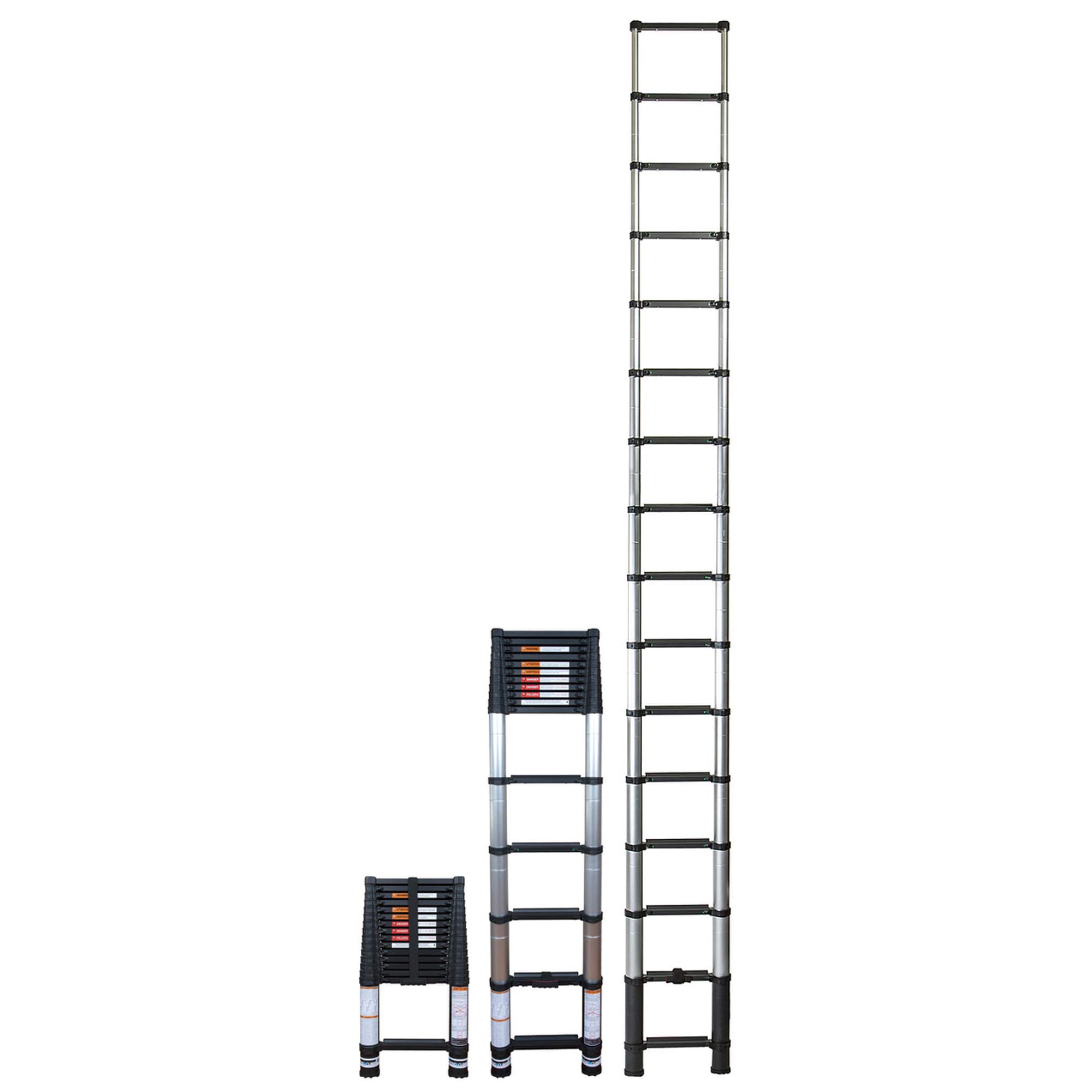 Xtend & Climb Contractor Series 155+ Aluminum Telescoping Ladder, Extension Ladder 15.5 Ft