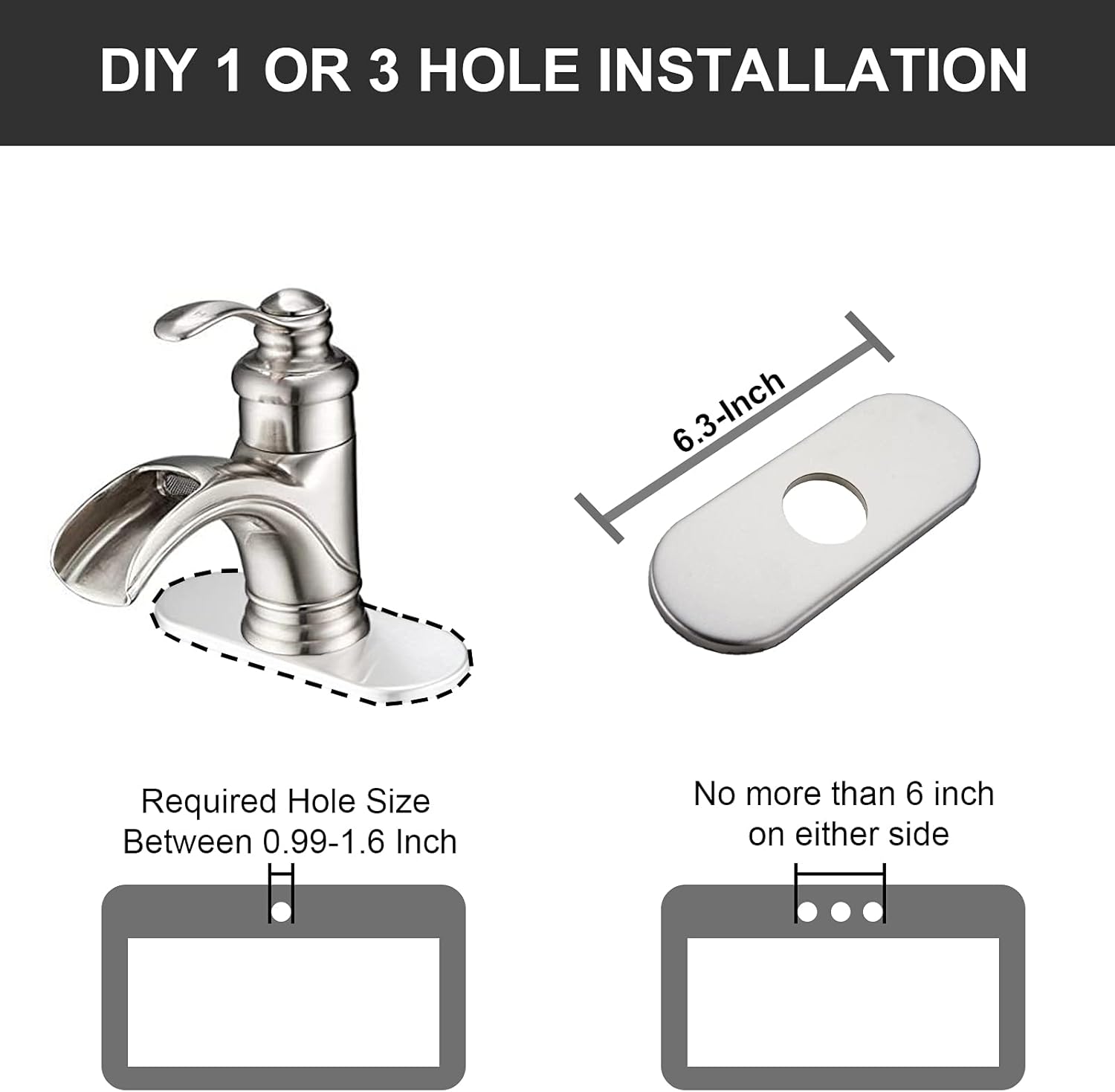 Amаzоn Crаzу 🔥 Dеаlѕ BATHLAVISH Brushed Nickel Bathroom Faucet Waterfall Sink Single Hole Lavatory Vanity 1 Handle Deck Mounted Brush Finish Mixer Tap with Supply Line