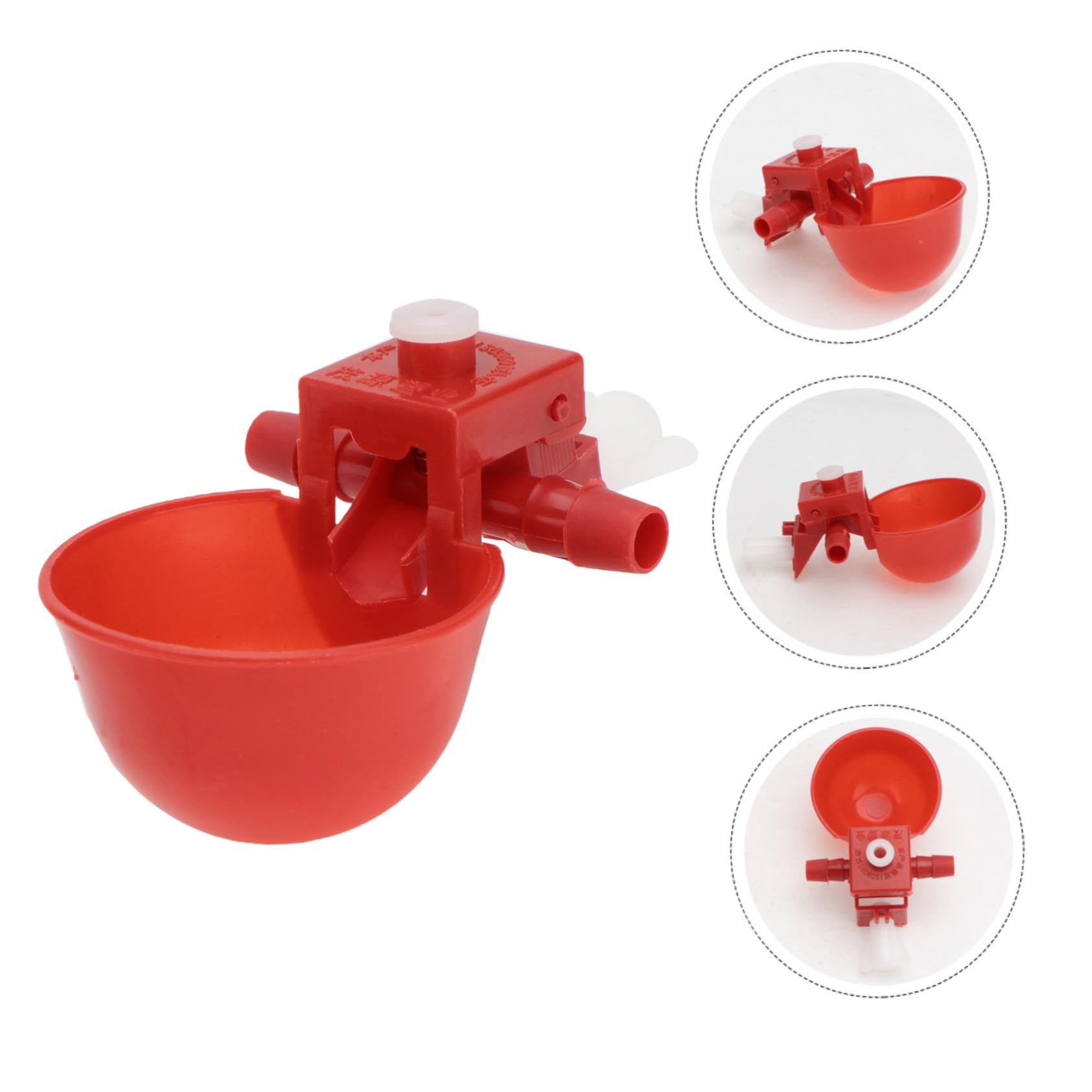 Abbeveratoio Automatico Abs e 30 Pezzi Piccioni Polli Rosso | Sicuro Allevamenti Commerciali per Domestici Casuale e Colore Regolabile , Uso Semplice