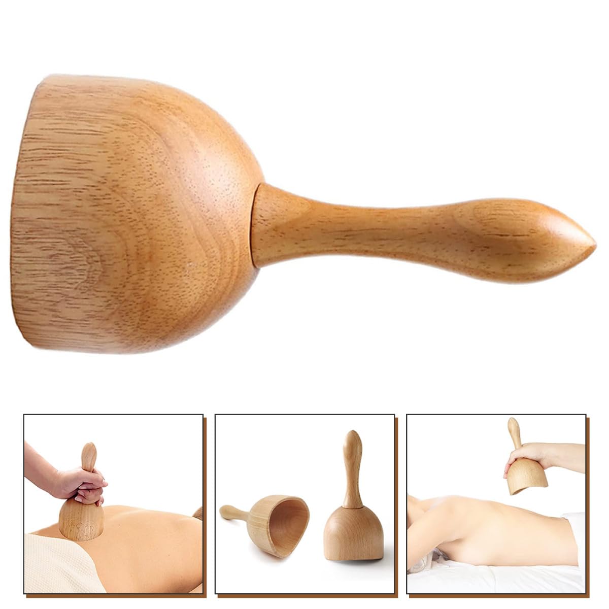 Outanaya Massaggiatore Gua Sha a Forma di Tazza 2 Pezzi in Materiale Resistente per Coppettazione e Massaggi Linfodrenanti, Strumenti per Massaggio Corpo Domestico e Professionale
