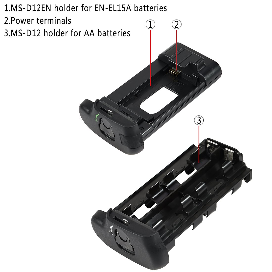 DSTE MB-D18 Verticale Battery Grip Compatibile per SLR Fotocamera Digitale Nikon D850