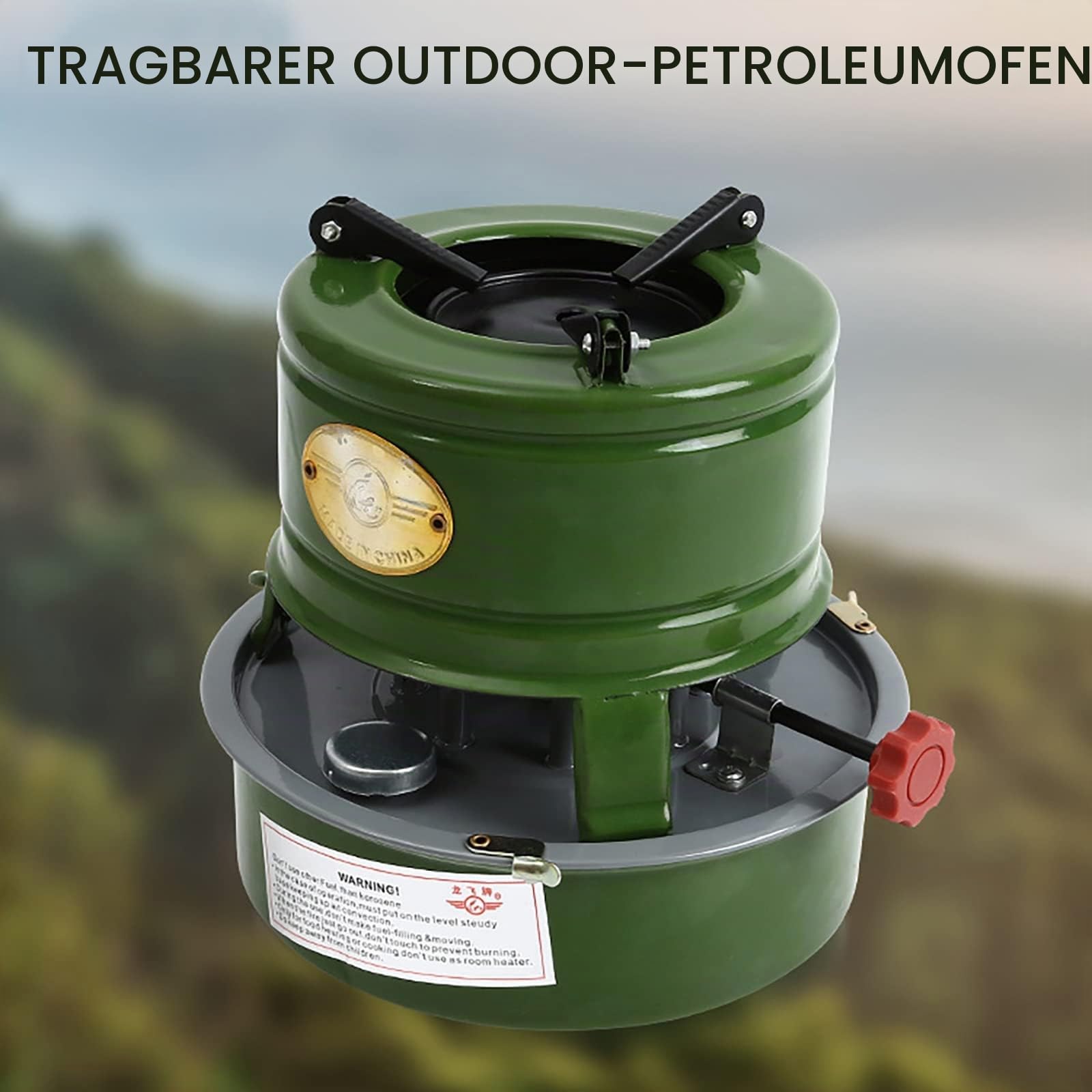 Petroleumofen für Innenräume Kleiner Tragbarer Outdoor-Camping-Camping, Petroleumheizung Petroleumkocher Heizung Ohne Strom innen Zelt Angeln Nach Hause Mobile