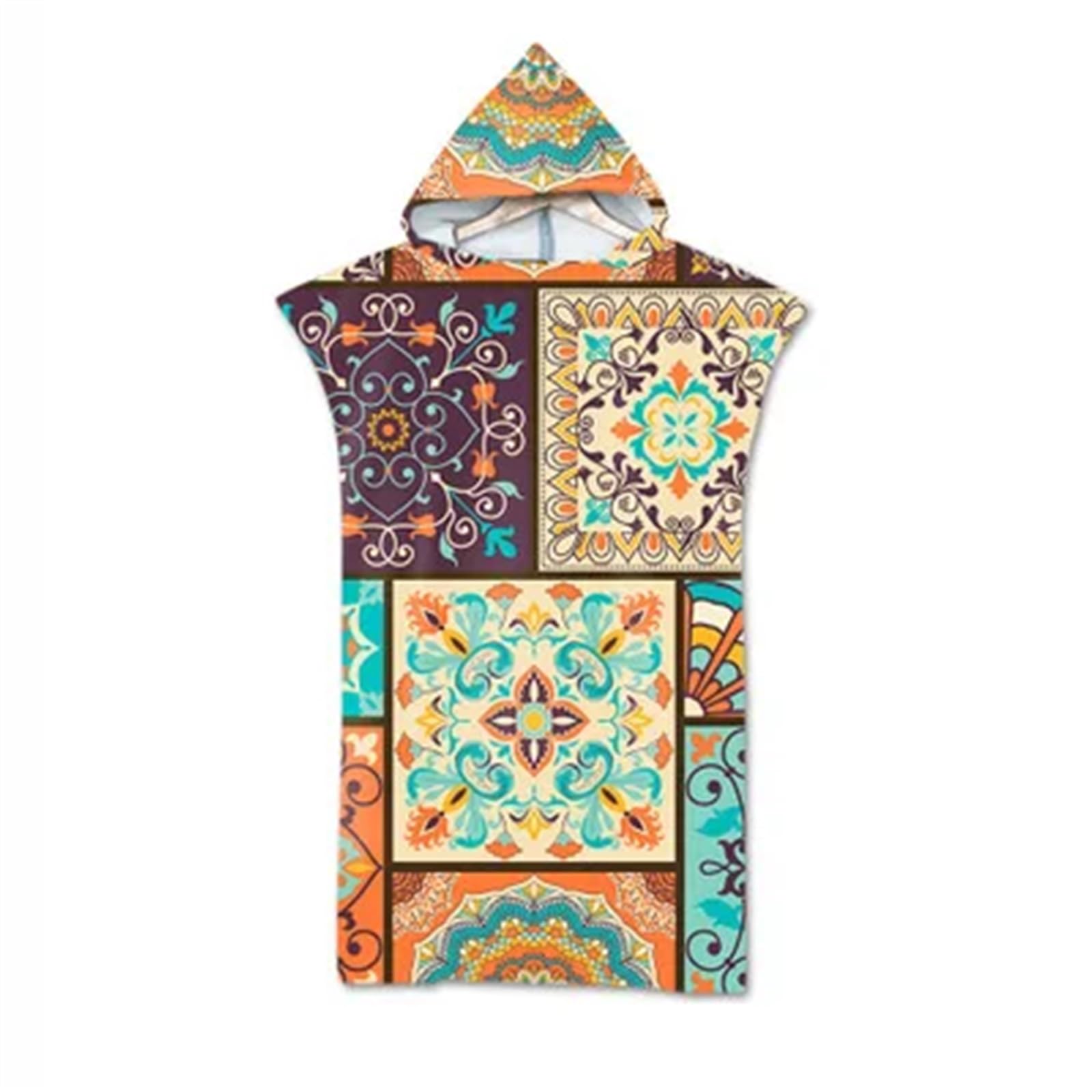 Capa de Toalla baño con Capucha for Adultos y Mujeres, Bata, Toallas Playa, Poncho Surf, Ropa, cambiadora para Playa y Deportes acuáticos(Brown Beige)