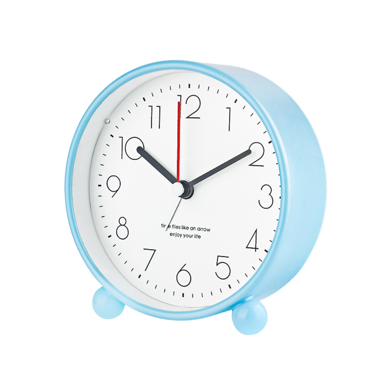 Ulafbwur Blue Students Desk Clock Sure Here's A Product Title For Listing Alarm With Night Light Quiet Small Round Easy Set Battery Operated Kids Desktop Analogue A