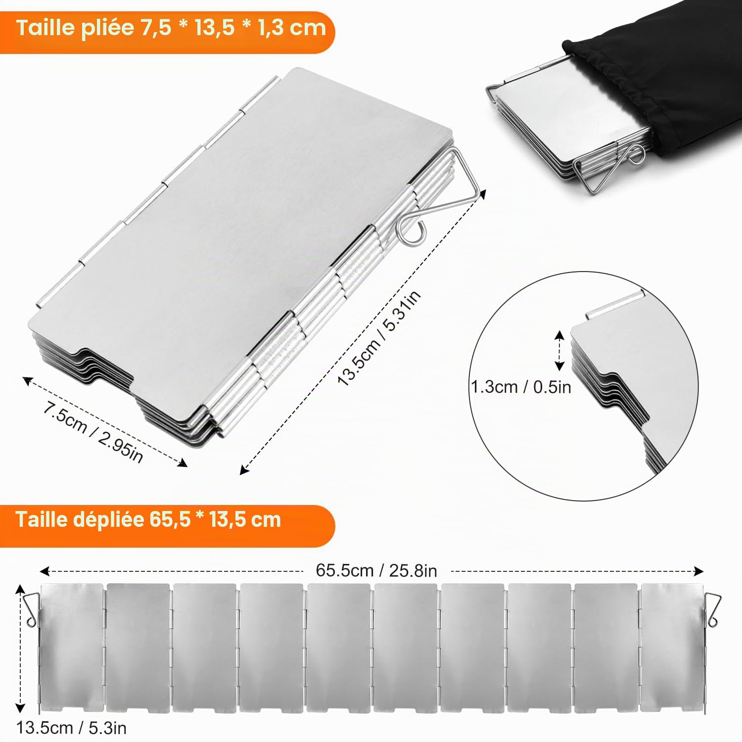 Odoland Réchaud de Camping à Gaz 3500 W, Brûleur Camping, Poêle Ultra-Léger Cuisinière Extérieur Pliable, Coupe-Vent et avec Allumage Piézo-électrique pour Camping/Randonnée/Pique-Nique, 4 en 1