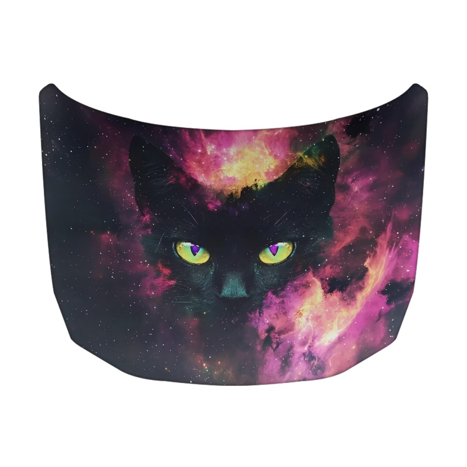 Car Hood Cover Black Cat Print Car Hood Protector Car Hood Flag Waterproof Automotive Decorative Accessories for Most SUVs Sedans Trucks Pickups Jeeps