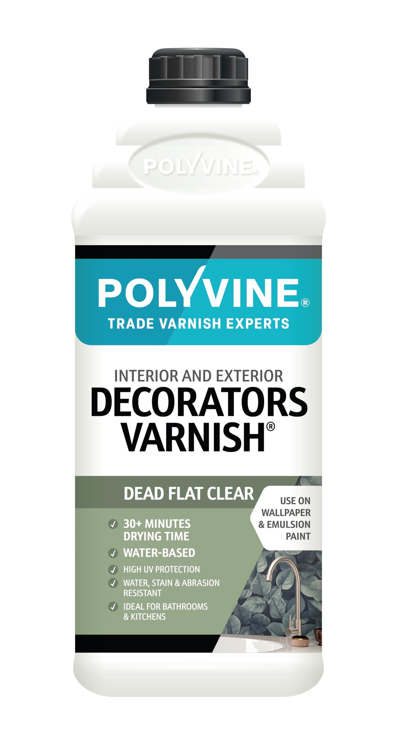 Polyvine Water Base Decorator's Dead Flat Varnish 2Ltr