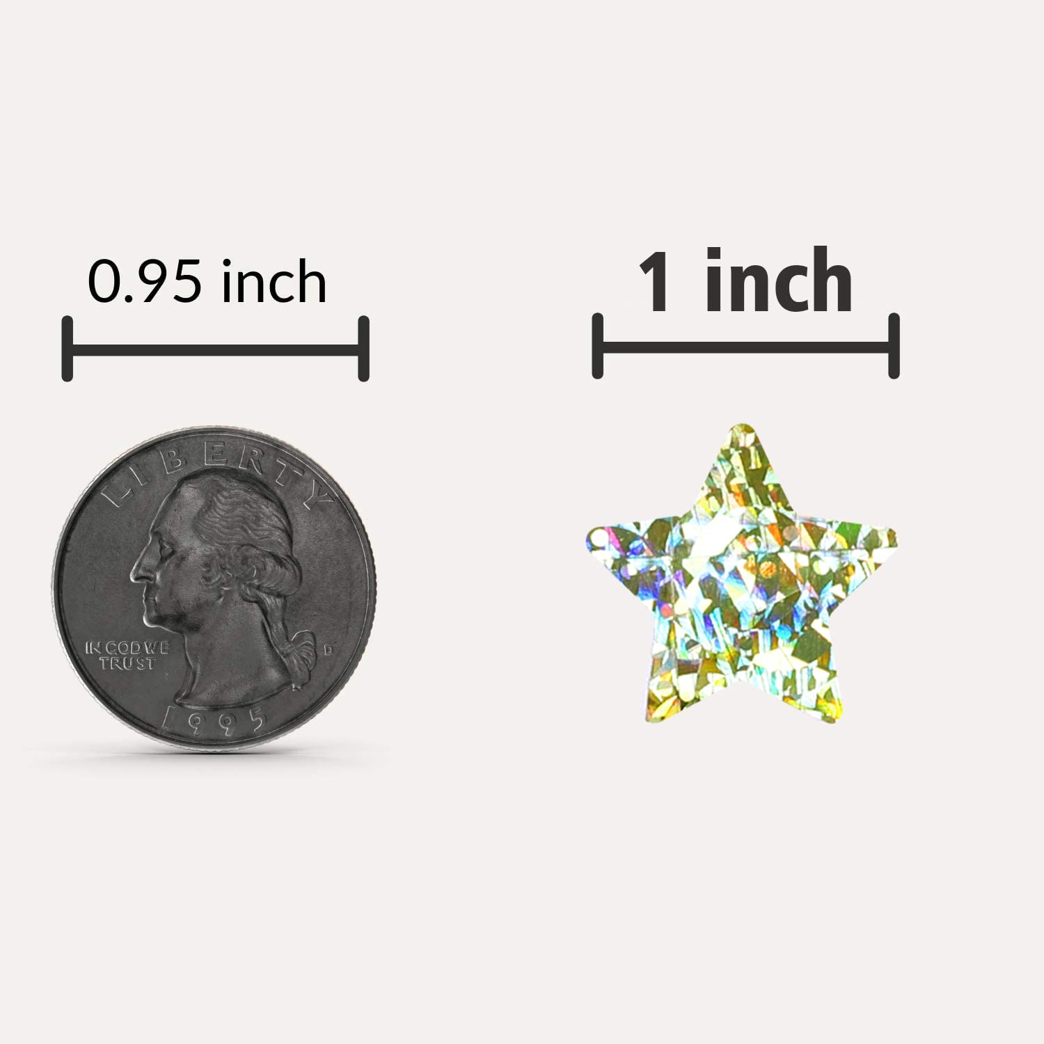 Snapklik.com : 1" Small Holographic Glitter Star Stickers For Kids Reward