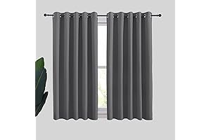 NICETOWN Grey Room Darkening Curtains 54 Inch Long