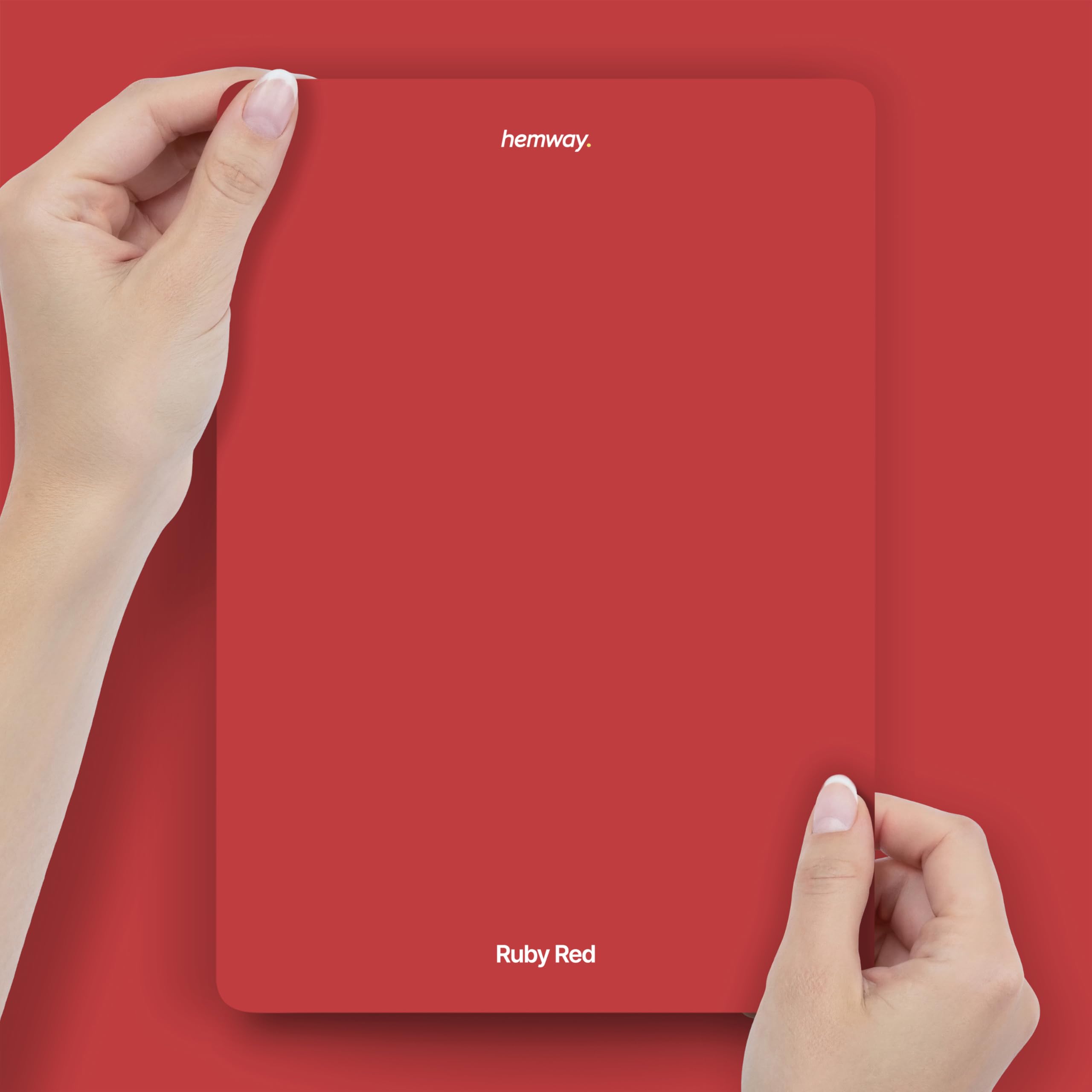 Hemway Ruby Red Peel & Stick Sample Chalk Paint | A5 Accurate Colour Swatch, Mess-Free Alternative to Paint Tester Pots, Easy To Use, Eco-friendly, for Interior Furniture & Walls
