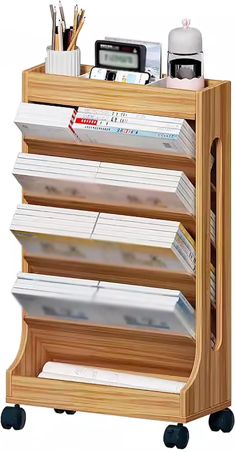 ローリング収納カートオーガナイザー 木製ユーティリティローリング